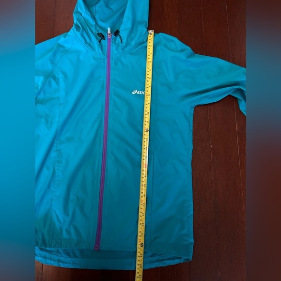 ASICS PACKABLE JACKET WOMEN'S W. WATER WIND RESISTANT SIZE S REFLECTIVE blue - Picture 10 of 14